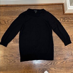 J. Crew Black Knit Merino Wool Sweater